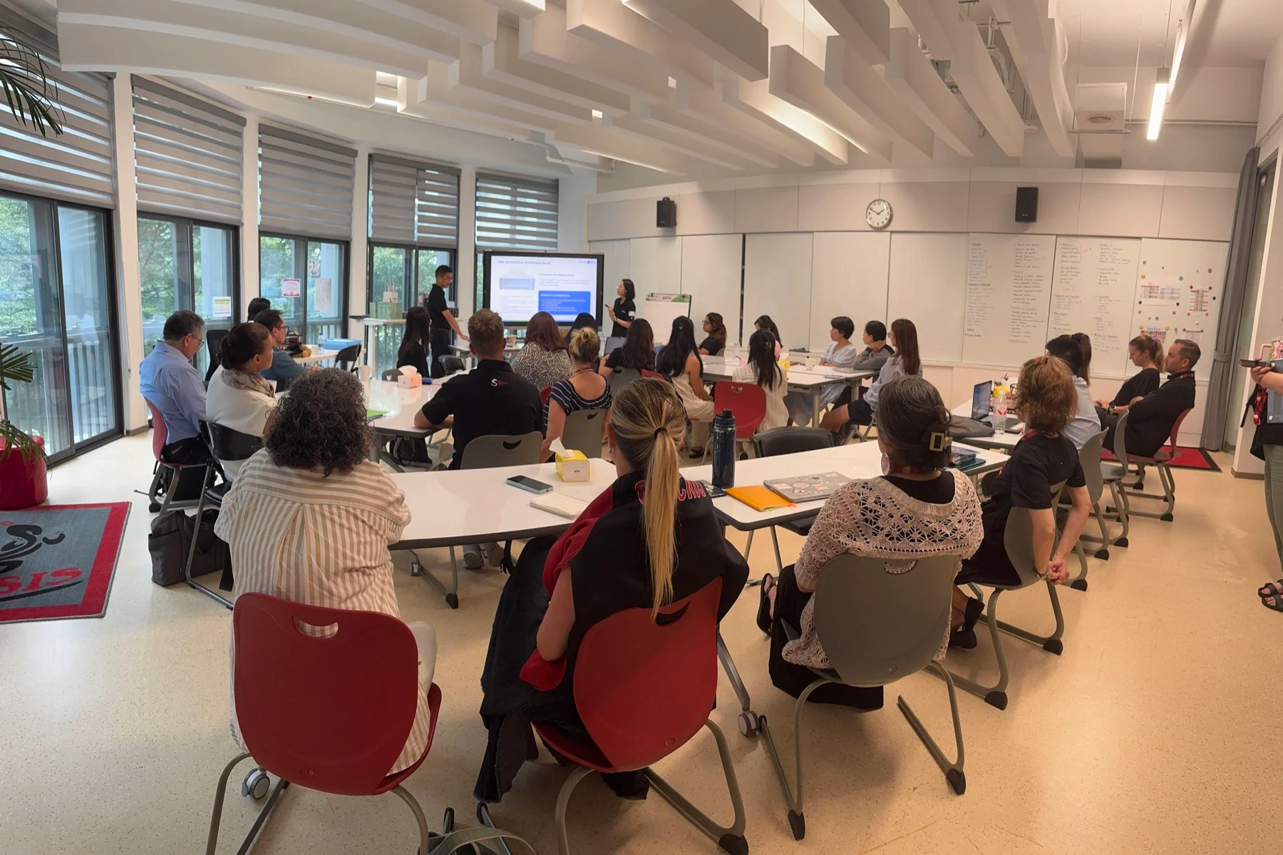 School staff attending an Infocare technology workshop